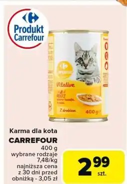 Carrefour Karma dla kota z drobiem Carrefour Companino oferta