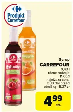 Carrefour Syrop pomarańczowy Carrefour Classic oferta