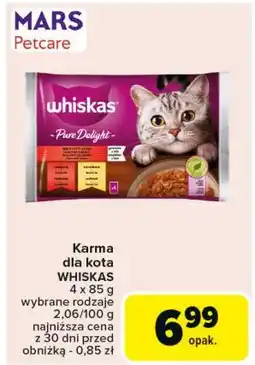 Carrefour Karma dla kota soczyste kąski Whiskas Pure Delight oferta