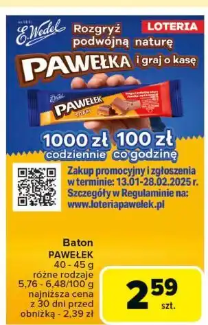 Carrefour Baton toffi E. Wedel Pawełek oferta