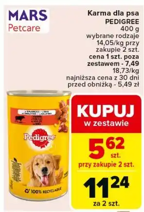 Carrefour Karma dla psa z wołowiną w galaretce Pedigree oferta