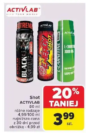 Carrefour Shot l-carnitine owoce leśne Activlab oferta