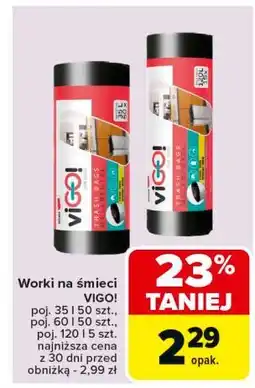 Carrefour Worki na smieci 120 l Vigo! oferta