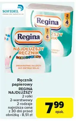 Carrefour Ręcznik kolorowe dekoracje Regina Najdłuższy oferta