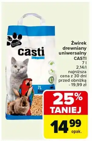 Carrefour Żwirek drewniany uniwersalny Casti oferta