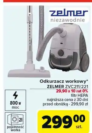 Carrefour Odkurzacz zvc221 Zelmer oferta