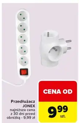 Carrefour Przedłużacz 3m gniazdo okrągłe Jonex oferta