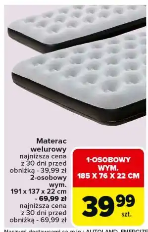 Carrefour Materac 2-osobowy 191 x 137 22 cm oferta