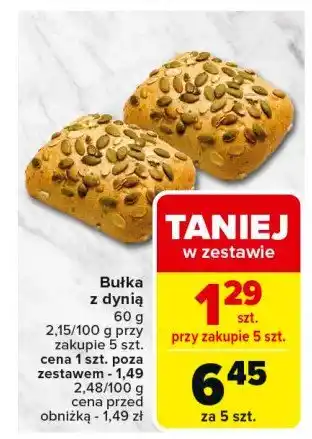 Carrefour Market Bułka z dynią oferta