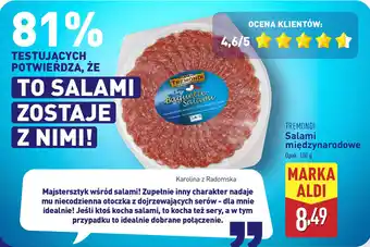 ALDI TREMONDI Salami międzynarodowe oferta