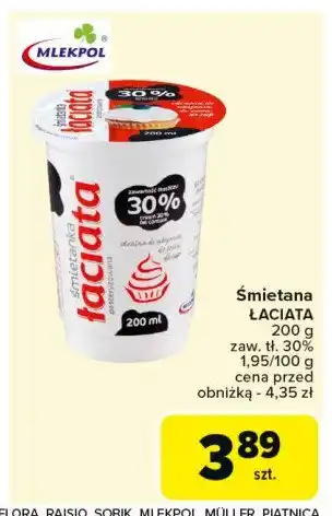 Carrefour Market Śmietana 30% Łaciata Łaciate oferta