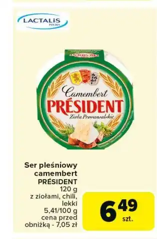 Carrefour Market Ser camembert z chili President oferta