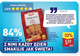 ALDI Ciastka korzenne Biscotto oferta