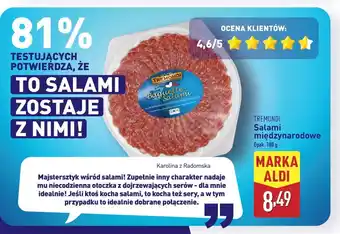 ALDI Salami międzynarodowe Tremondi oferta