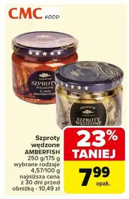 Carrefour Market Szproty wędzone na drewnie bukowym Amberfish oferta