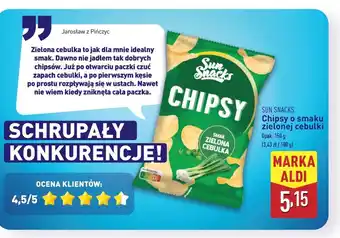 ALDI Chipsy zielona cebulka SUN SNACKS oferta