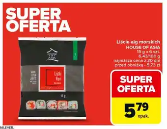 Carrefour Market Prasowane liście alg morskich House of asia oferta