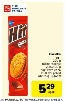 Carrefour Market Ciastka czekoladowe Hit Hit bahlsen oferta