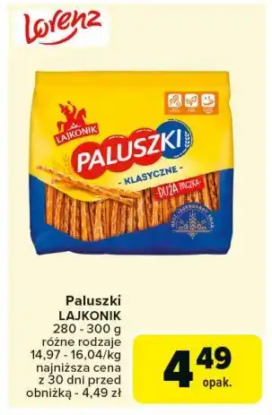 Carrefour Market Paluszki słone Lajkonik paluszki oferta