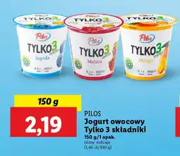 Lidl Pilos jogurt owocowy, tylko 3 składniki oferta