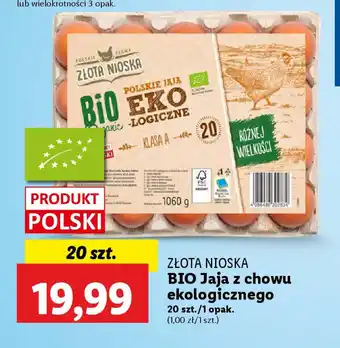 Lidl Złota nioska bio jaja z chowu ekologicznego oferta