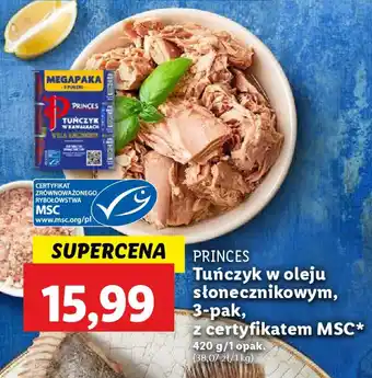 Lidl PRINCES Tuńczyk w oleju słonecznikowym oferta