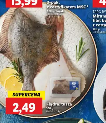 Lidl Flądra, tusza oferta