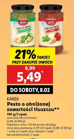 Lidl ΚΑΝΙΑ Pesto o obniżonej zawartości tłuszczu oferta