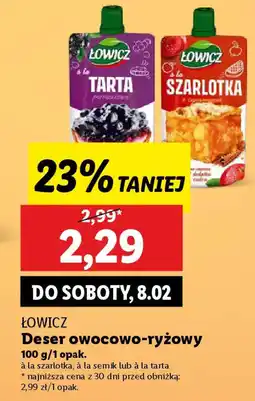 Lidl ŁOWICZ Deser owocowo-ryżowy oferta