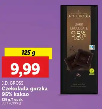 Lidl J.D. GROSS Czekolada gorzka 95% kakao oferta