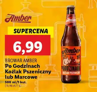 Lidl BROWAR AMBER Po Godzinach Koźlak Pszeniczny oferta