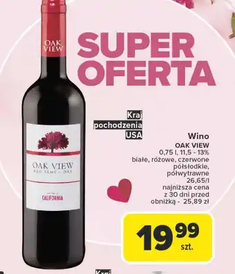 Carrefour Market Wino półsłodkie Oak View oferta