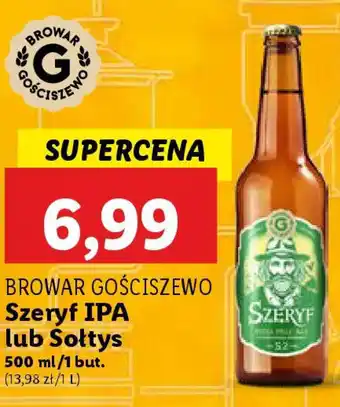 Lidl BROWAR GOŚCISZEWO Szeryf IPA lub sołtys oferta