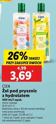 Lidl Żel pod prysznic Cien oferta