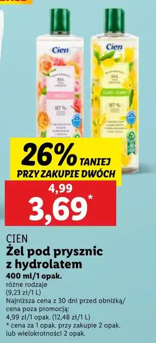 Lidl Żel pod prysznic Cien oferta