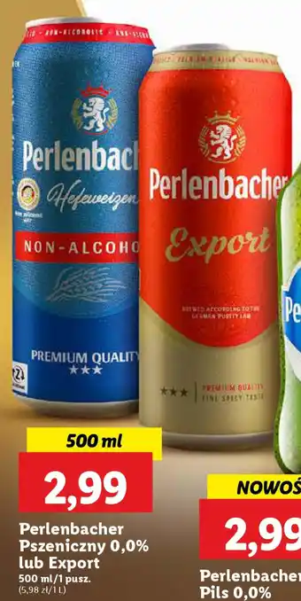 Lidl Perlenbacher Pszeniczny 0,0% lub Export oferta