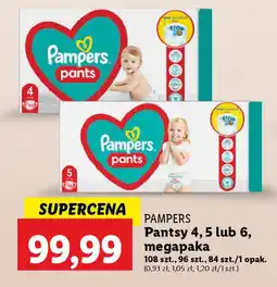 Lidl PAMPERS Pantsy 4, 5 lub 6, megapaka oferta