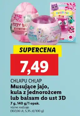 Lidl CHLAPU CHLAP Musujące jajo, kula z jednorożcem oferta