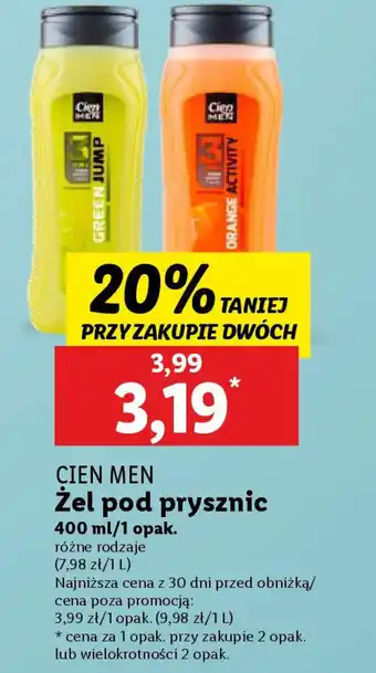 Lidl CIEN MEN Żel pod prysznic oferta