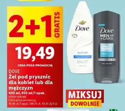 Lidl DOVE Żel pod prysznic dla kobiet lub dla mężczyzn oferta