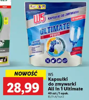 Lidl W5 Kapsułki do zmywarki All in 1 Ultimate oferta