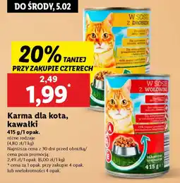 Lidl Karma dla kota, kawałki oferta