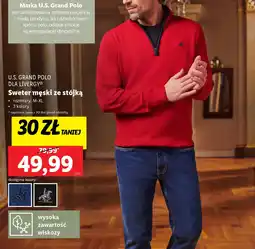 Lidl U.s. grand polo dla livergy sweter męski ze stójką oferta