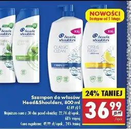 Biedronka Szampo do włosów citrus fresh Head&Shoulders oferta