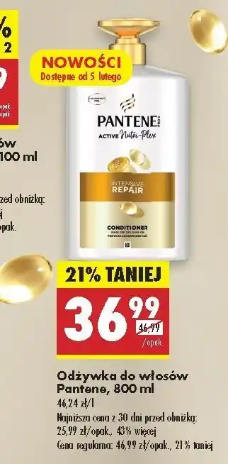 Biedronka Odżywka do włosów intensive repair Pantene Pro-V oferta