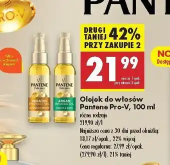 Biedronka Olejek do włosów argan Pantene Pro-V oferta