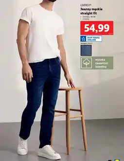 Lidl Livergy jeansy męskie straight fit oferta