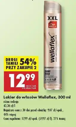 Biedronka Lakier do włosów shiny hold Wellaflex oferta