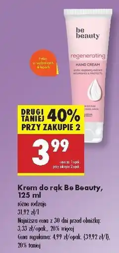 Biedronka Krem do rąk regenerujący Be Beauty oferta