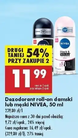 Biedronka Antyperspirant clear Nivea Invisible Black & White oferta